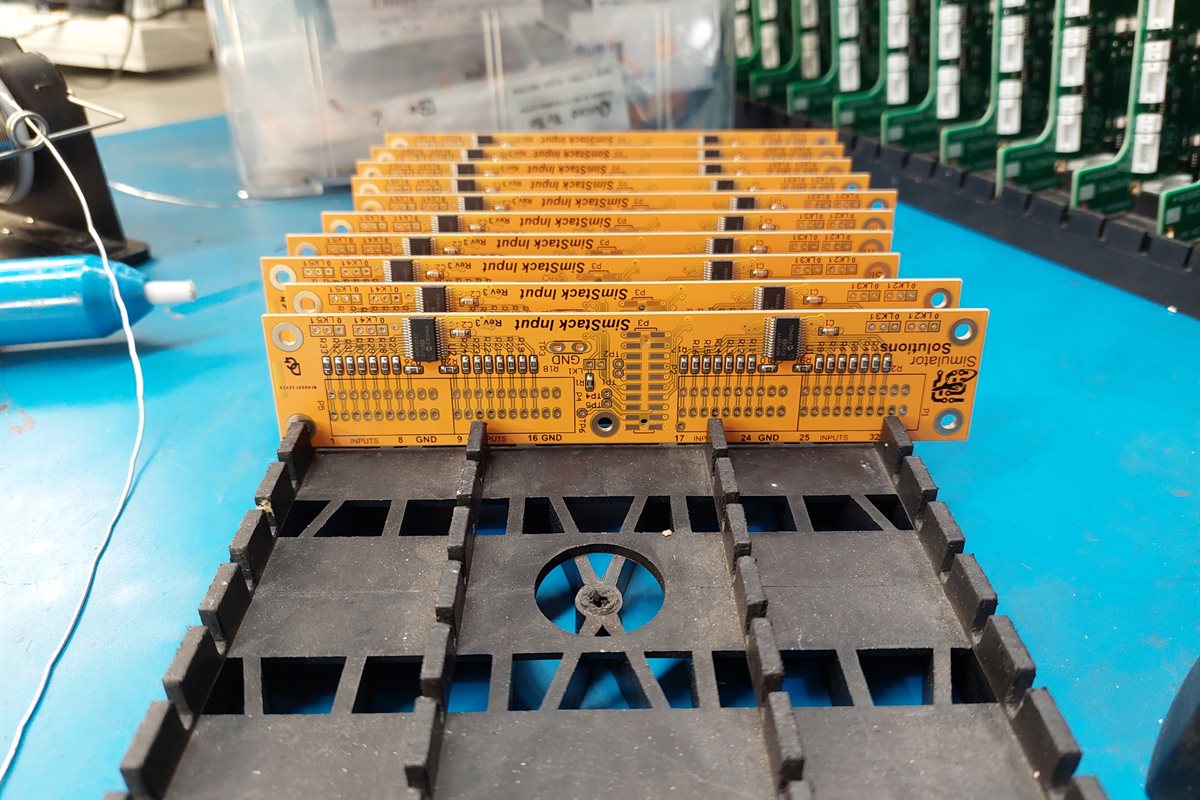 SimStack I/O boards stacked