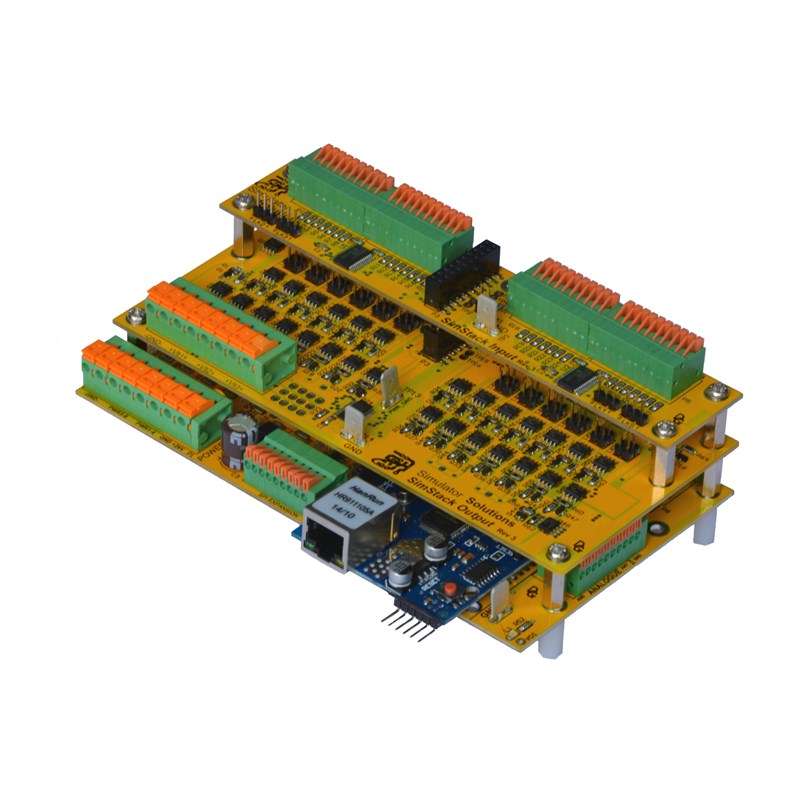 SimStack modular I/O board stack
